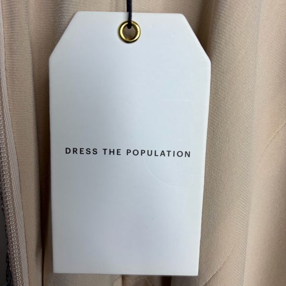 Dress the Population Metallic Long Sleeve Dress Size S - Picture 12 of 15